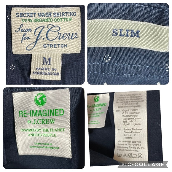 J Crew Secret Wash Organic Cotton Slim Stretch Button Down Work Casual Shirt  M - Picture 3 of 16